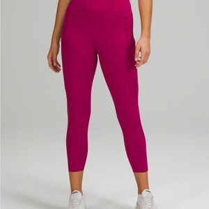 Fast & free high rise crop 23 Women's Pink High-Waisted Leggings